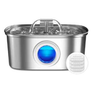 Bebedero de acero inoxidable para mascotas